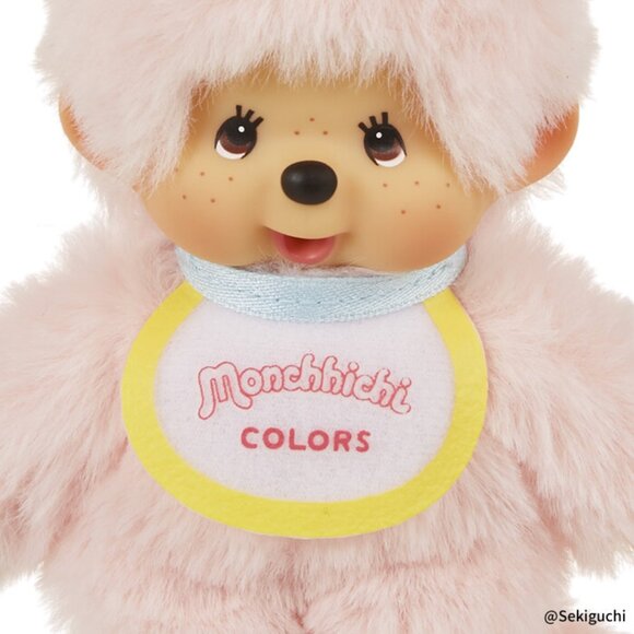 NEW SEKIGUCHI Monchhichi Colors Pink Plush Mascot Keychain - Picture 4 of 5